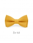 MIEL - KID or TEEN BOW TIE - 100% RAW LINEN - YELLOW