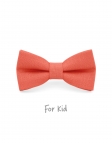 CORAIL - KID or TEEN BOW TIE - 100% RAW LINEN