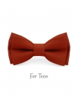 POTIRON - KID or TEEN BOW TIE - 100% RAW LINEN - PUMPKIN ORANGE