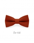 POTIRON - KID or TEEN BOW TIE - 100% RAW LINEN - PUMPKIN ORANGE