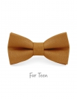 CARAMEL - KID or TEEN BOW TIE - 100% RAW LINEN - BROWN