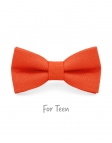 MANDARINE - KID or TEEN BOW TIE - 100% RAW LINEN - ORANGE