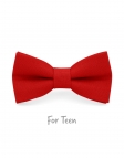 PIMENT - KID or TEEN BOW TIE - 100% RAW LINEN - RED