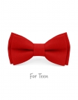 PIMENT - KID or TEEN BOW TIE - 100% RAW LINEN - RED