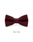 BOURGOGNE - KID or TEEN BOW TIE - 100% RAW LINEN - BURGUNDY RED