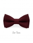 BOURGOGNE - KID or TEEN BOW TIE - 100% RAW LINEN - BURGUNDY RED