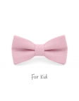 DRAGEE - KID or TEEN BOW TIE - 100% RAW LINEN - LIGHT PINK