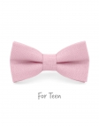 DRAGEE - KID or TEEN BOW TIE - 100% RAW LINEN - LIGHT PINK