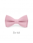 DRAGEE - KID or TEEN BOW TIE - 100% RAW LINEN - LIGHT PINK