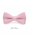 DRAGEE - KID or TEEN BOW TIE - 100% RAW LINEN - LIGHT PINK