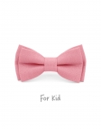 POUPON - KID or TEEN BOW TIE - 100% RAW LINEN - LIGHT PINK