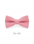 POUPON - KID or TEEN BOW TIE - 100% RAW LINEN - LIGHT PINK