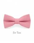 POUPON - KID or TEEN BOW TIE - 100% RAW LINEN - LIGHT PINK