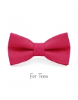 BONBON - KID or TEEN BOW TIE - 100% RAW LINEN - CANDY PINK