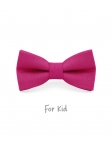 FUCHSIA - KID or TEEN BOW TIE - 100% RAW LINEN - PINK