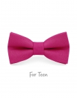 FUCHSIA - KID or TEEN BOW TIE - 100% RAW LINEN - PINK