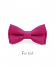 FUCHSIA - KID or TEEN BOW TIE - 100% RAW LINEN - PINK