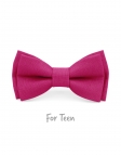 FUCHSIA - KID or TEEN BOW TIE - 100% RAW LINEN - PINK