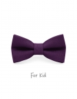 AUBERGINE - KID or TEEN BOW TIE - 100% RAW LINEN - PURPLE