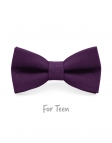 AUBERGINE - KID or TEEN BOW TIE - 100% RAW LINEN - PURPLE