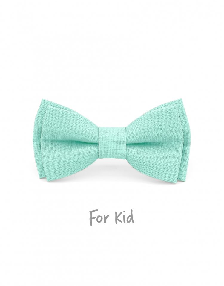 LAGON - KID or TEEN BOW TIE - 100% RAW LINEN