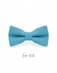 CIEL - KID or TEEN BOW TIE - 100% RAW LINEN - SKY BLUE