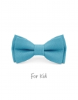 CIEL - KID or TEEN BOW TIE - 100% RAW LINEN - SKY BLUE