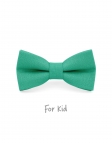 TURQUOISE - KID or TEEN BOW TIE - 100% RAW LINEN