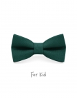 EMERAUDE - KID or TEEN BOW TIE - 100% RAW LINEN - EMERALD GREEN