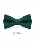 EMERAUDE - KID or TEEN BOW TIE - 100% RAW LINEN - EMERALD GREEN