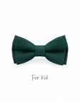 EMERAUDE - KID or TEEN BOW TIE - 100% RAW LINEN - EMERALD GREEN