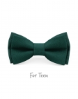 EMERAUDE - KID or TEEN BOW TIE - 100% RAW LINEN - EMERALD GREEN