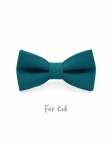 PETROLE - KID or TEEN BOW TIE - 100% RAW LINEN