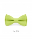 BOURGEON - KID or TEEN BOW TIE - 100% RAW LINEN - LIGHT GREEN