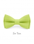 BOURGEON - KID or TEEN BOW TIE - 100% RAW LINEN - LIGHT GREEN