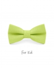 BOURGEON - KID or TEEN BOW TIE - 100% RAW LINEN - LIGHT GREEN