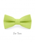 BOURGEON - KID or TEEN BOW TIE - 100% RAW LINEN - LIGHT GREEN