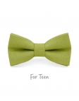 PISTACHE - KID or TEEN BOW TIE - 100% RAW LINEN - GREEN