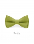 PISTACHE - KID or TEEN BOW TIE - 100% RAW LINEN - GREEN