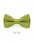 PISTACHE - KID or TEEN BOW TIE - 100% RAW LINEN - GREEN