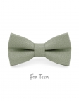 SAUGE - KID or TEEN BOW TIE - 100% RAW LINEN - GREEN