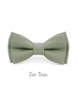 SAUGE - KID or TEEN BOW TIE - 100% RAW LINEN - GREEN