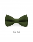 MOUSSE - KID or TEEN BOW TIE - 100% RAW LINEN - GREEN