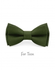 MOUSSE - KID or TEEN BOW TIE - 100% RAW LINEN - GREEN