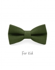 MOUSSE - KID or TEEN BOW TIE - 100% RAW LINEN - GREEN