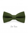 MOUSSE - KID or TEEN BOW TIE - 100% RAW LINEN - GREEN