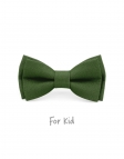 AVOCAT - KID or TEEN BOW TIE - 100% RAW LINEN - GREEN