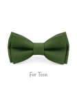 AVOCAT - KID or TEEN BOW TIE - 100% RAW LINEN - GREEN