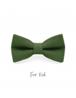 AVOCAT - KID or TEEN BOW TIE - 100% RAW LINEN - GREEN