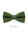 AVOCAT - KID or TEEN BOW TIE - 100% RAW LINEN - GREEN